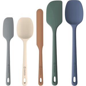 5 Pieces Silicone Spatula Set, Food Grade Rubber Spatula, Upgrade Strong Handle